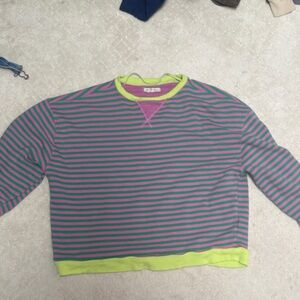 We The Free Pink and Green Striped Top
